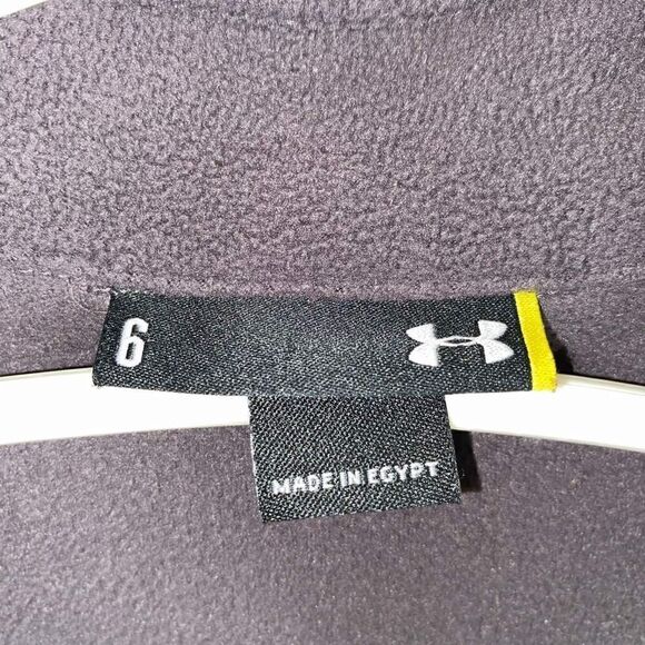 Under armour 1/4 zip Longsleeve fleece pullover w/front pockets grey sz 6 boys - Picture 5 of 7